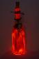 Preview: Leuchtflasche Flasche Herbst Kürbis mit Lichterkette handbemalt