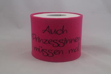 Preview: Banderole pink Hülle Toilettenpapier Deko Filz Durchmesser 13 cm