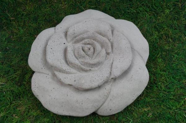 Elegante grosse Rose 20 cm Beton