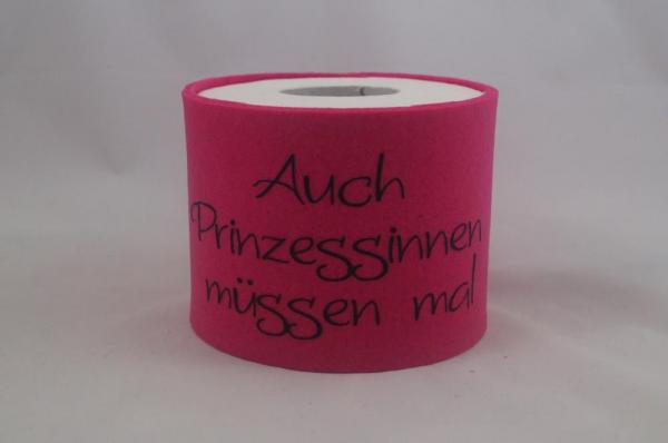Banderole pink Hülle Toilettenpapier Deko Filz Durchmesser 13 cm