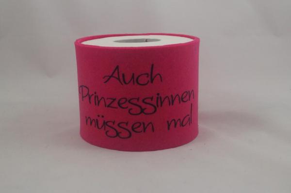 Banderole pink Hülle Toilettenpapier Deko Filz Durchmesser 13 cm
