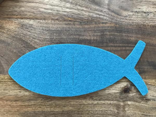 Filz Fisch Kommunion Geldgeschenk Geburtstag türkis