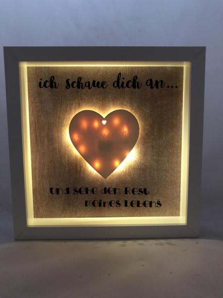 Bilderrahmen Leuchtrahmen Hochzeit Liebe Valentinstag