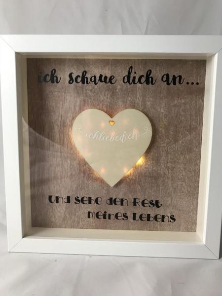 Bilderrahmen Leuchtrahmen Hochzeit Liebe Valentinstag