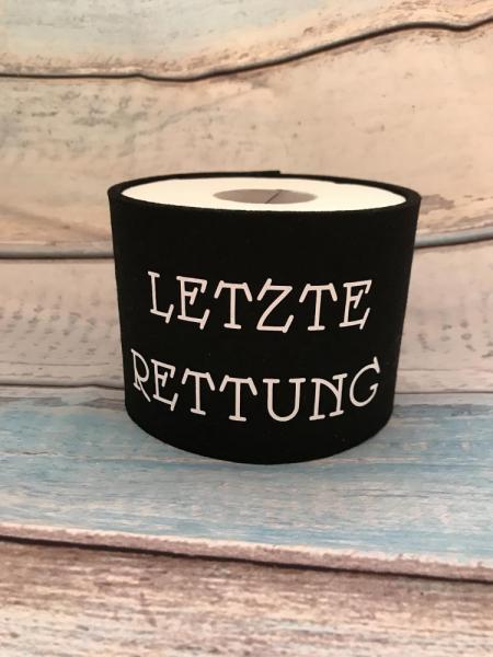 Banderole schwarz Hülle Toilettenpapier Deko Filz Durchmesser 13 cm