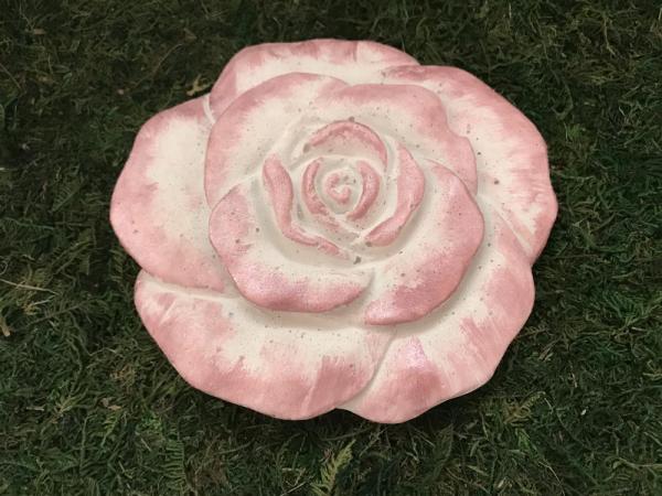 Elegante grosse Rose 20 cm Beton Altrosa